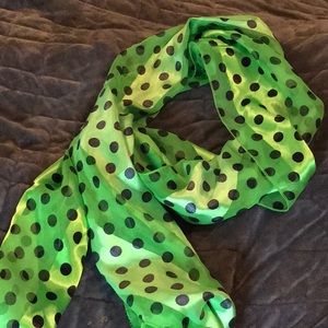 Lime Green Polka Dot Scarf